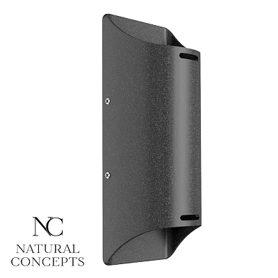 Black Outdoor Wall Mounted Light With Matte Metal Finish And Installation Holes 3d model