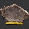 Natural Stone Material Display Piece On Wooden Base With Decorative Texture And Smooth Surface
