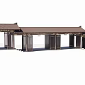 New Chinese style gallery 3d model
