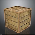 Rustic Wooden Storage Box Furniture With Natural Texture And Solid Cube Shape