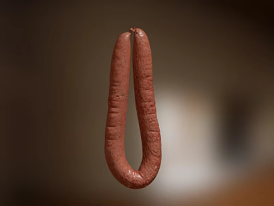 Delicious Brown Hanging Sausage Freshly Made With Juicy Texture And Rich Flavor 3d model