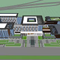 Modern Multi story Office Building With Glass Curtain Wall And Blue Sky Exterior