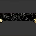 Luxury Console Table With Black Marble Top And Gold Accents Carved Legs