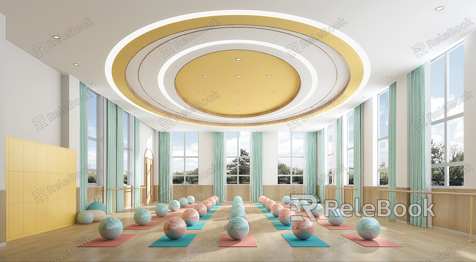 Modern Yoga Room Dance Room Function Room model