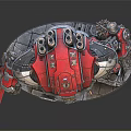 INDUSTRIAL LOFT ROBOT MACHINE WARMING MECHANICAL WARRAFT FIGHTING ROBOT GAME ROBOT 3d model