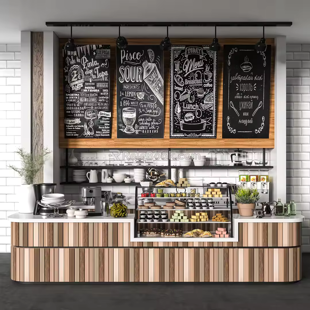 Modern Workbench Cafe Workbench 3d model