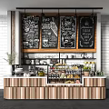 Modern Workbench Cafe Workbench 3d model