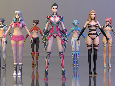 Modern Game Role Beauty Game Role 3d model