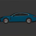 Blue Sports Car With Sleek Modern Body Black Roof And Shiny Alloy Wheels