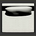 Modern Leisure Accent Chair With Black Metal Frame And White Cushion