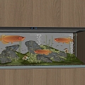 Modern fish tank aquarium ornamental fish tank glass fish tank aquarium tropical fish embedded fish tank 3d model