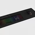 RGB Backlit Keyboard And Precision Mouse On Large Gaming Mouse Pad