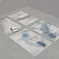 Modern Carpet Fabric Carpet Square Carpet 3d model