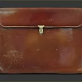 Elegant Red Textured Leather Folder With Gold Lock For Daily Essentials