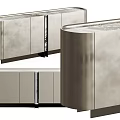 Modern Sleek Entryway Cabinet And Sideboard With Storage Doors Metal Frame And Smooth Surface