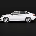 White Modern Sporty Sedan With Sleek Body Lines Alloy Wheels And LED Headlights