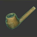 Pipe Wooden Pipe Smoking Drought Smoke Drought Pipe Realistic 3d model