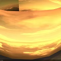 Futuristic Circular Sci Fi Structure With Multi Layered Design And Orange Central Ring