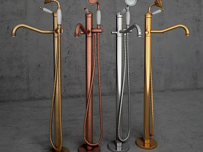 Standing Shower Faucets With Multiple Colors Handheld Spray And Modern Design 3d model