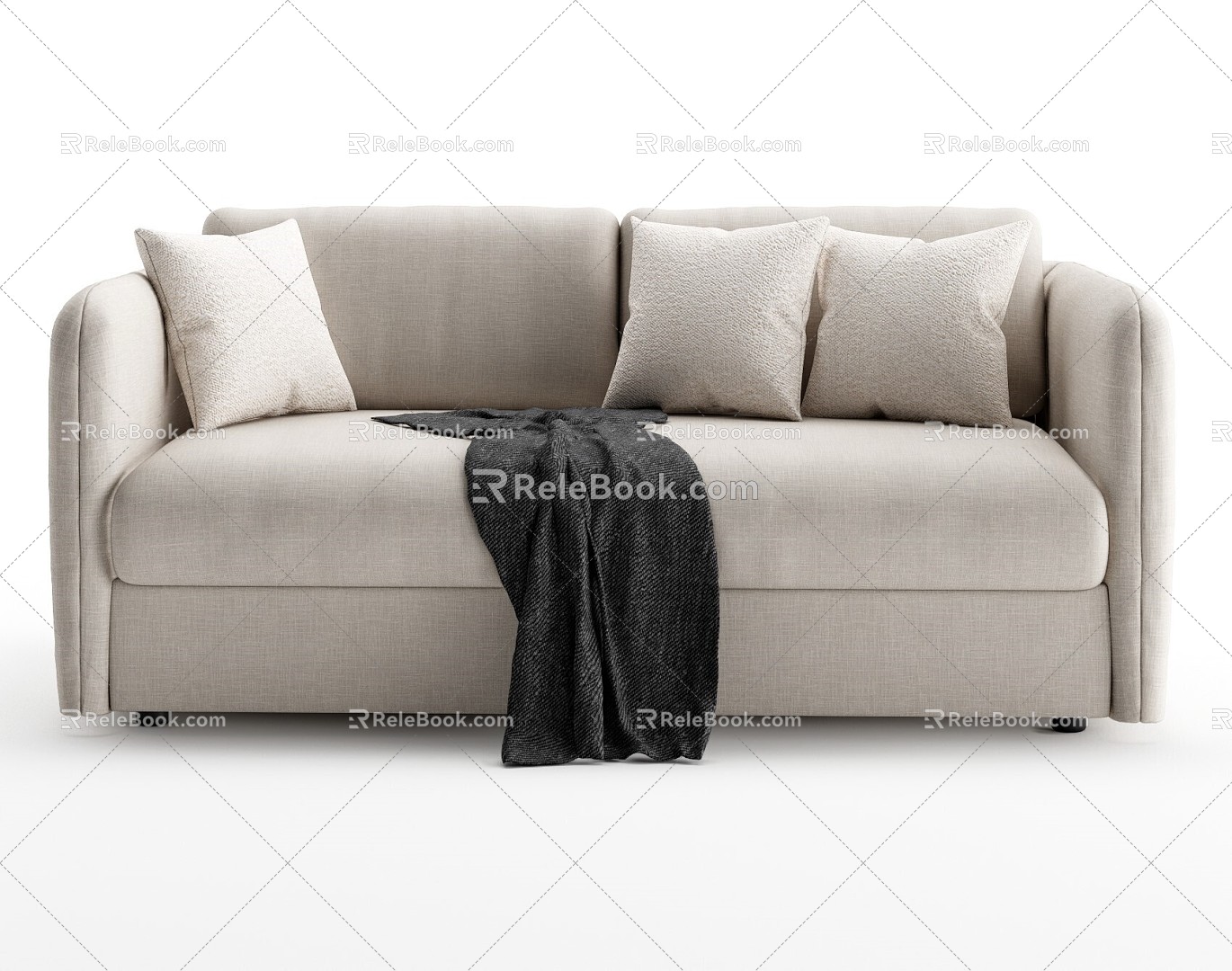 Fabric Sofa Two-Person Sofa 3d model