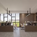 Modern Public Office Space Featuring Workstations Office Chairs And Large Windows