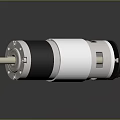 Cylindrical White And Black Small Mechanical Device With Metal Parts And Connectors