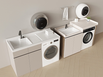 modern washing machine cabinet drum washing machine wall mounted washer dryer 3d model