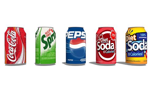 Modern Drink Cola Can 3d model