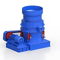 Blue Vertical Industrial Crusher Equipment Featuring Motor Red Components And Sturdy Base