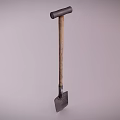 Durable Hardware Shovel With Wooden Handle And Metal Blade For Gardening And Construction