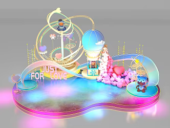 Game Show ip Meichen Bubble Mart Atrium Meichen Dameichen Design Mall Meichen 3d model