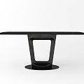 Sleek Black Modern Dining Tables With Varied Base Structures And Contemporary Design Style 3d model