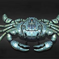Detailed Futuristic Sci Fi Robotic Mechanical Crab With Armor And Claws