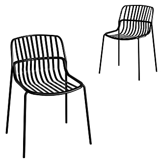 Outdoor wrought iron single chair 3d model