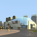 Modern Residential Buildings Complex With Well Planned Layout Green Spaces And Commercial Area