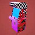 Modern game arcade game machine 3d model