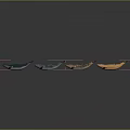 Blue And Orange Aquatic Animal Whale Sculptures On Gray Background