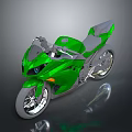 Green Modern Sporty Motorcycle With Sleek Design Silver Wheels And Gray Seat
