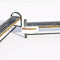 Vintage Outdoor Bench With Wooden Slats And Metal Frame Structure Design
