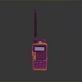 Weapon Communication Device Yellow And Black Walkie Talkie With Antenna Display Screen Buttons
