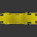 Yellow Medical Stretcher With Black Handles And Wheels For Emergency Use