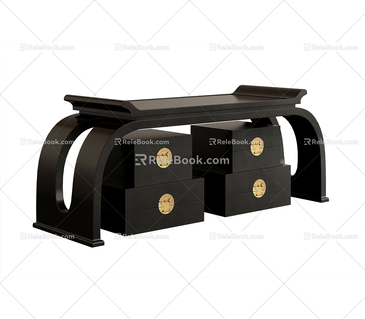 new chinese-style article case 3d model