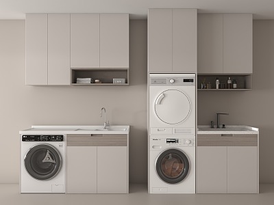 Modern washing machine cabinet 3d model