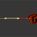 Red Dart Sports Equipment With Red Flights Spiral Shaft And Metal Tip
