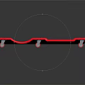 Durable Red Medical Transport Stretcher With Black Components And Wheels