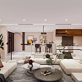 Modern Home Gym Interior With Orange Walls Floor to Ceiling Windows And Fitness Equipment