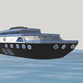 Luxury Yacht With Modern Design Floating On Water