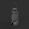 Vintage Metal Candle Lantern With Glass Shade And Classic Design