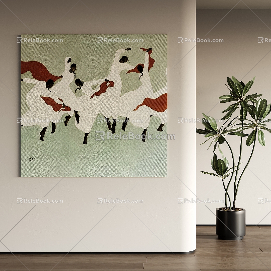 Quiet Wind Decorative Painting 3d model