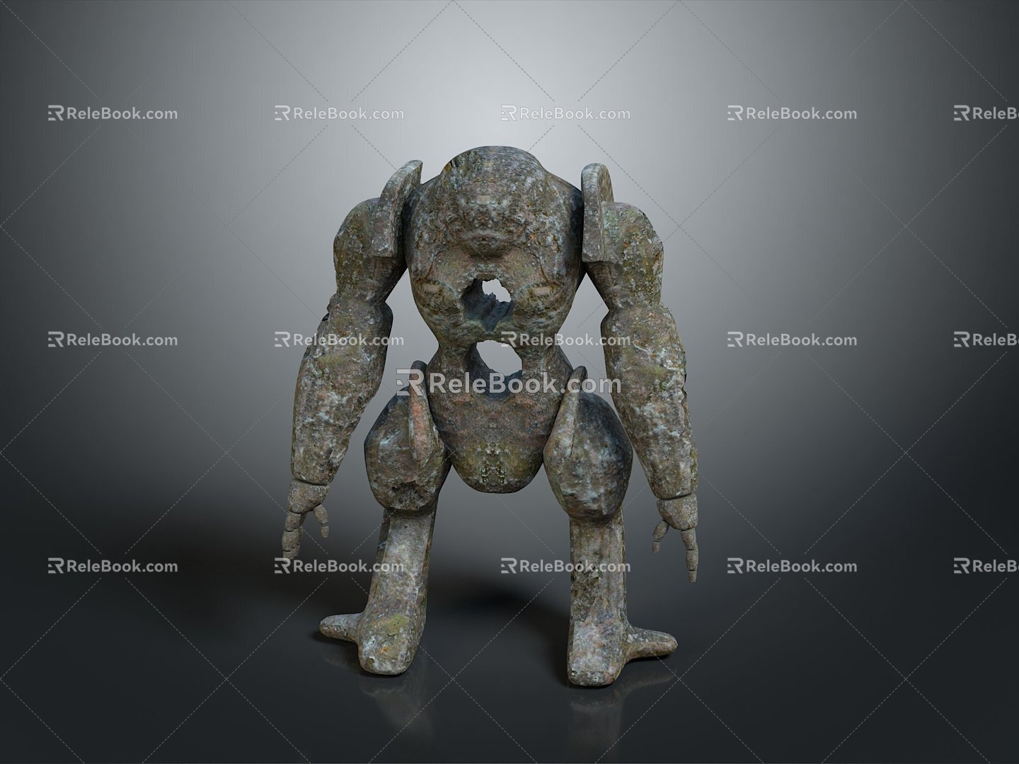 Watcher Rock Magic Stone Man Stone Man Monster Monster Cartoon Monster Cartoon Monster Animation Monster 3d model